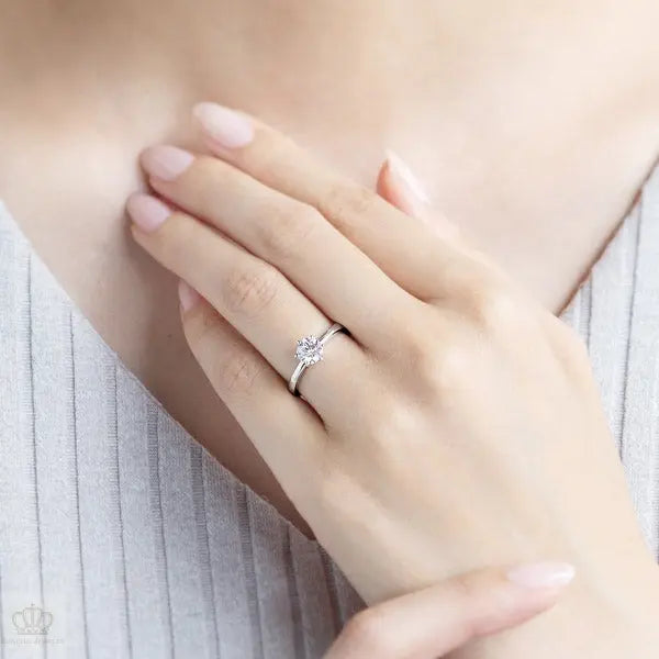 Six Prong Round Brilliant Engagement Ring [Setting Only] - EC012 - Roselle Jewelry