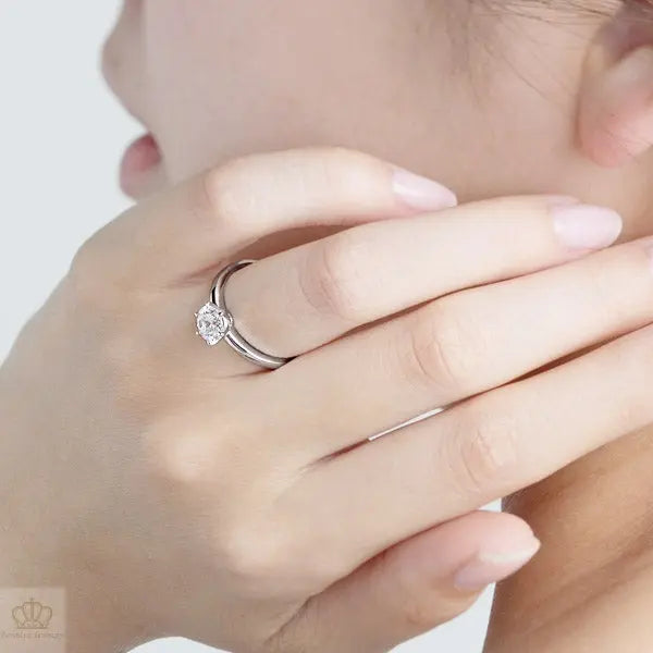 Six Prong Round Brilliant Engagement Ring [Setting Only] - EC012 - Roselle Jewelry