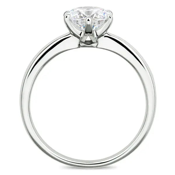 Six Prong Round Brilliant Engagement Ring [Setting Only] - EC012 - Roselle Jewelry
