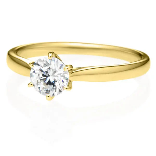Six Prong Round Brilliant Engagement Ring [Setting Only] - EC015 - Roselle Jewelry
