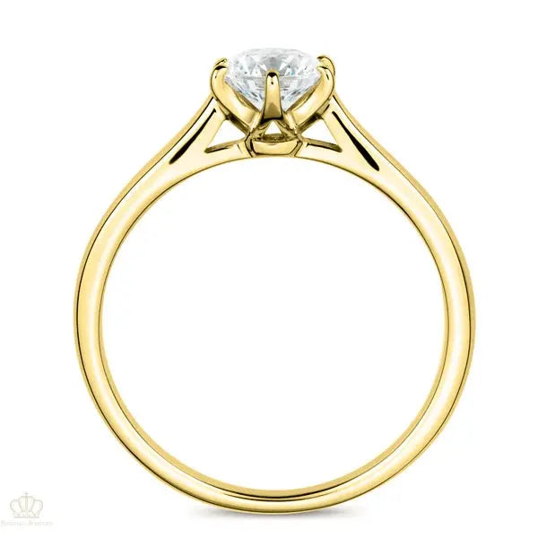 Six Prong Round Brilliant Engagement Ring [Setting Only] - EC015 - Roselle Jewelry