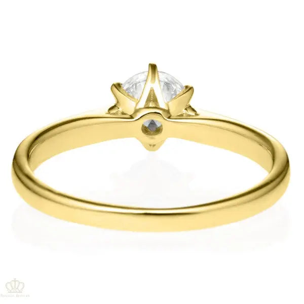 Six Prong Round Brilliant Engagement Ring [Setting Only] - EC015 - Roselle Jewelry