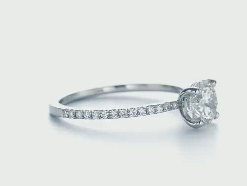 Four Prong Classic Diamond Engagement Ring [Setting Only] - EC051