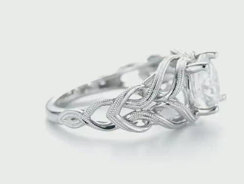 Intertwined Solitaire Diamond Engagement Ring [Setting Only] - EC060