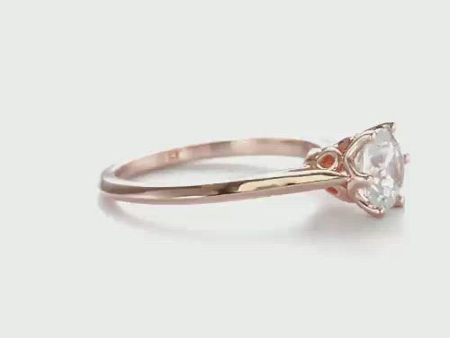 Six Prong Center Crown Solitaire Diamond Engagement Ring [Setting Only] - EC039