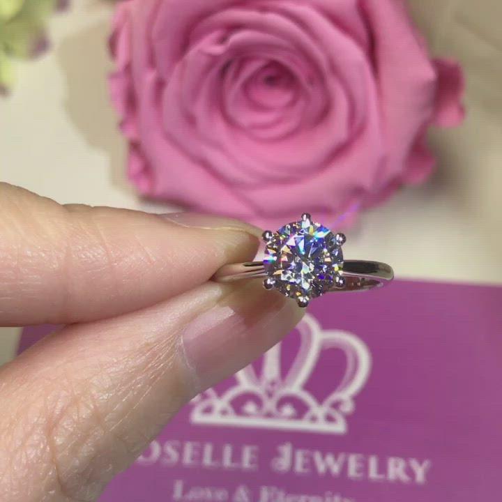 Six Prong Solitaire Engagement Ring - NT12