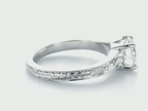 Vintage Solitaire Diamond Engagement Ring [Setting Only] - EC063