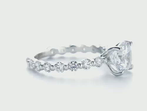 Four Claw Prong Classic Diamond Engagement Ring [Setting Only] - EC049