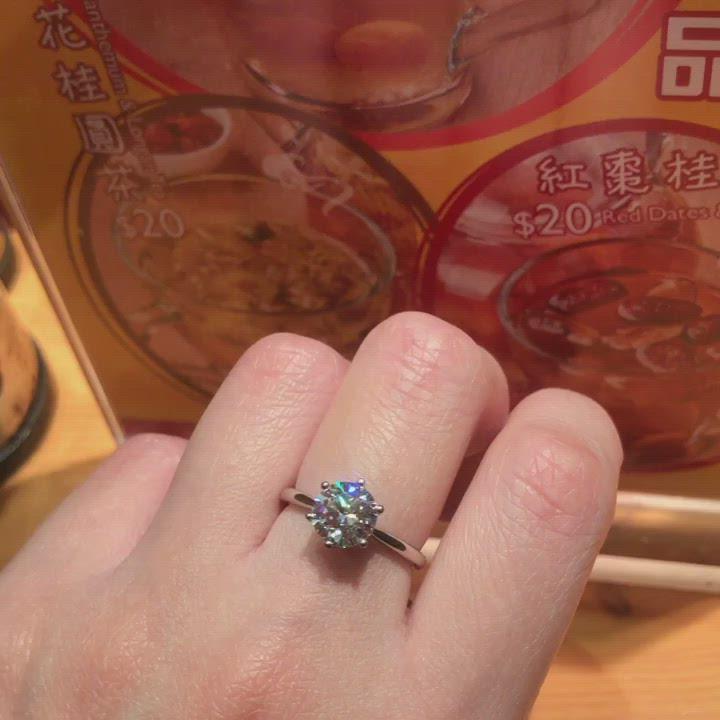 Six Prong Solitaire Engagement Ring - NT12