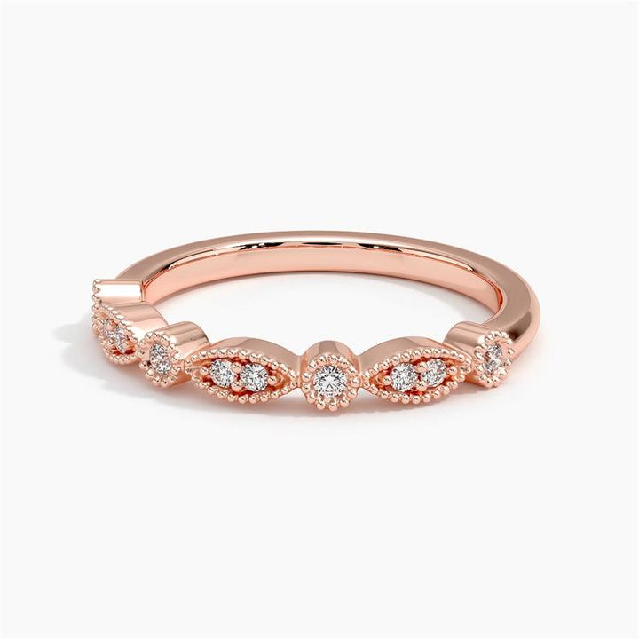 Tiara Half Eternity Diamond Woman Wedding Ring - LR21 - Roselle Jewelry