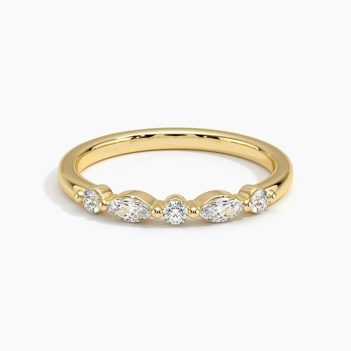 0.20CTW Petite Versailles Wedding Band Ring - LR26 - Roselle Jewelry