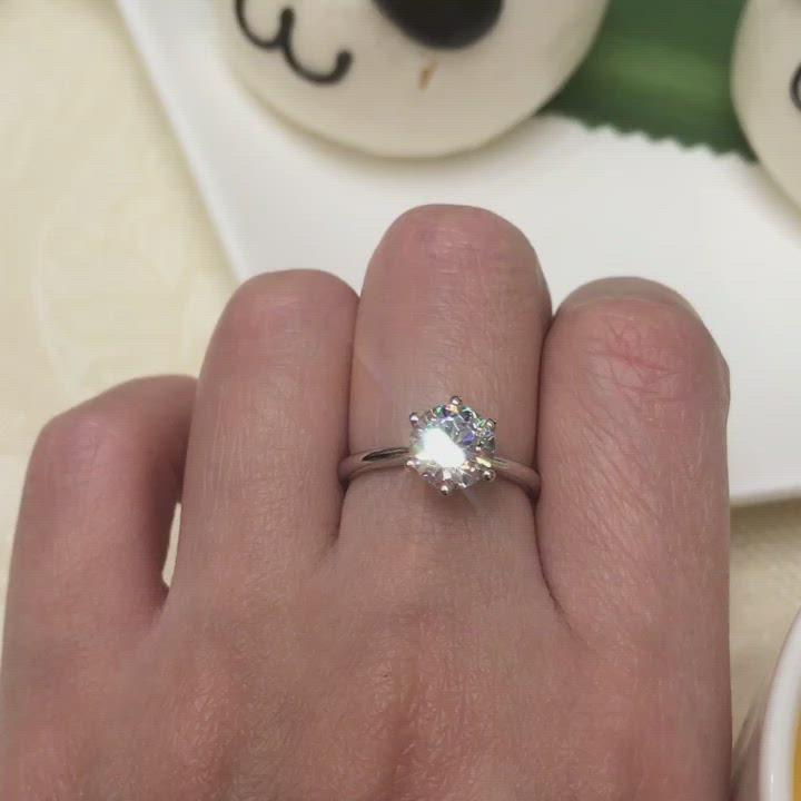 Six Prong Solitaire Engagement Ring - NT12