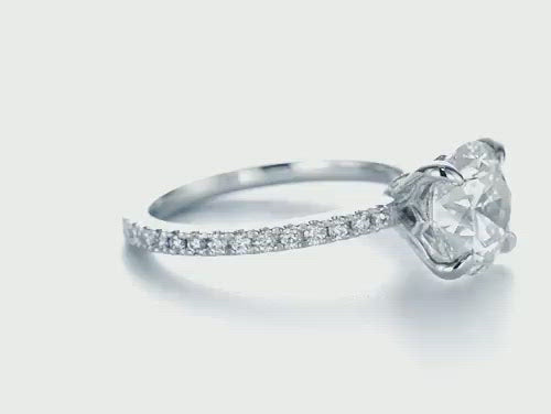 Peekaboo Blue Sapphire And Diamond Engagement Ring [Setting Only] - EC052