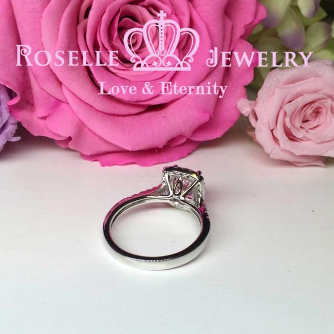Cushion Cut Halo Engagement Ring - WY1PY1FY1 - Roselle Jewelry