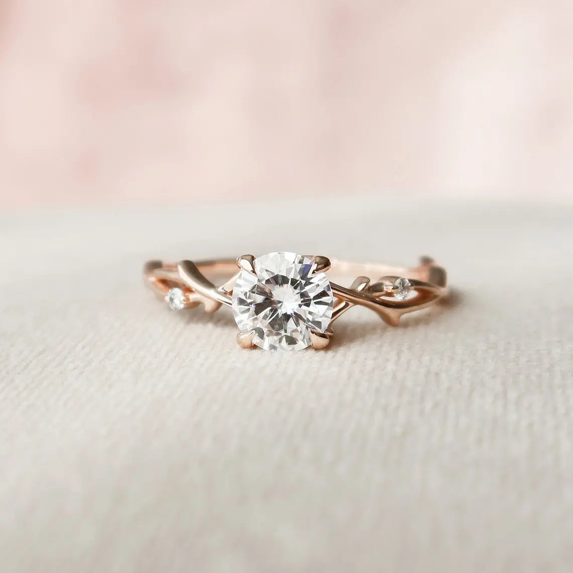 Twig Braided Diamond Engagement Ring [Setting Only] - EC076 - Roselle Jewelry