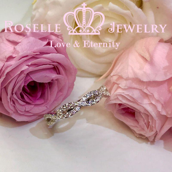 Twist Band Wedding Ring - BA35 - Roselle Jewelry
