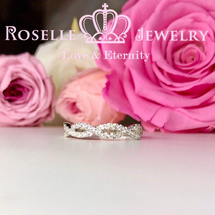 Twist Band Wedding Ring - BA35 - Roselle Jewelry