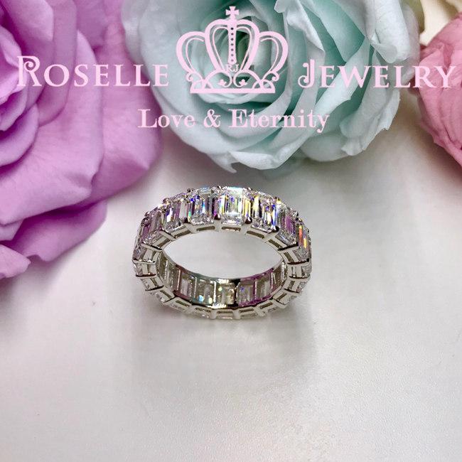 Emerald Cut Eternity Wedding Ring - BH2 - Roselle Jewelry