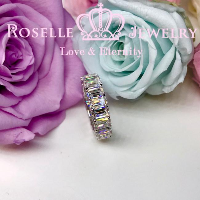 Emerald Cut Eternity Wedding Ring - BH2 - Roselle Jewelry