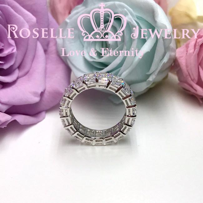 Emerald Cut Eternity Wedding Ring - BH2 - Roselle Jewelry