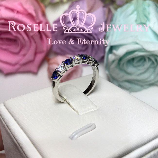 Seven Stone Common Prong Wedding Ring - BA10 - Roselle Jewelry