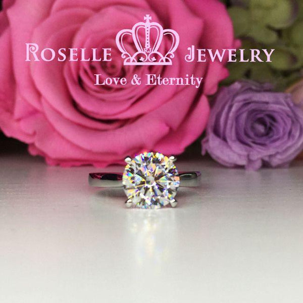 Four Prong Diamond Engagement Ring [Setting Only] - KNT9 - Roselle Jewelry