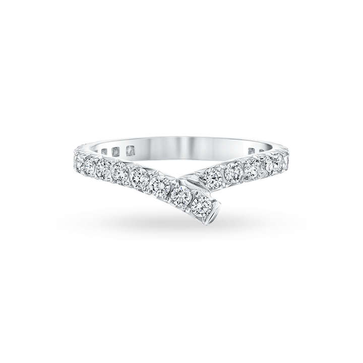 Eternity Ribbon Diamond Wedding Band Ring - WR007 - Roselle Jewelry
